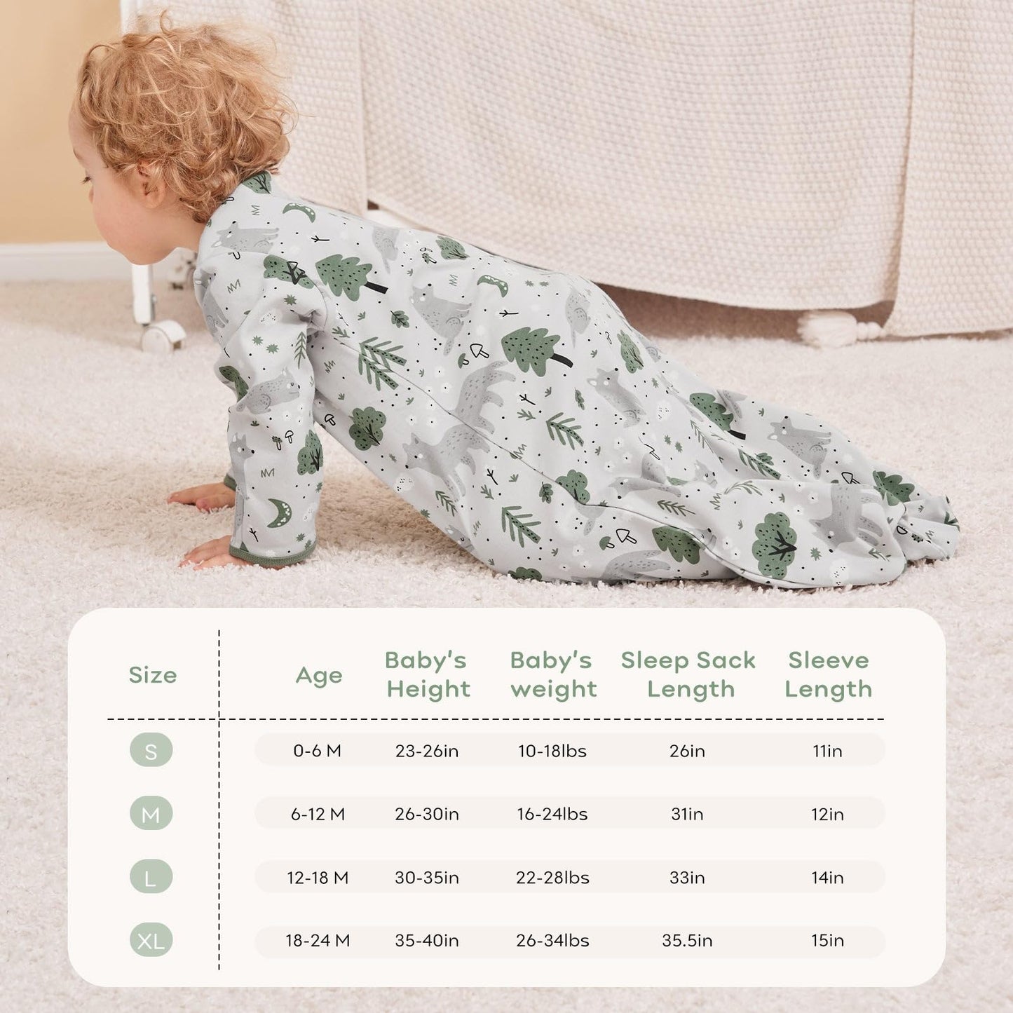 Long Sleeve Sleep Sack in Tog 0.5, 2 Pack