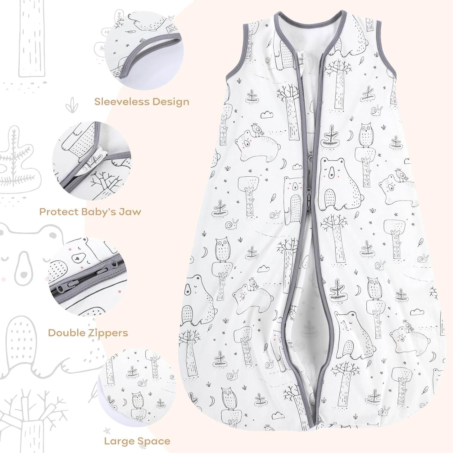 Sleep Sack Multi-color in Tog 0.5, 3 Pack