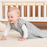 3 Pack-Yoofoss TOG 0.5 Baby Sleep Sack Wearable Blanket for Babies 100% Cotton 2-Way Zipper