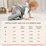 Yoofoss Baby Sleep Sack, Winter TOG 2.5 Winter Baby Wearable Blanket, 100% Cotton