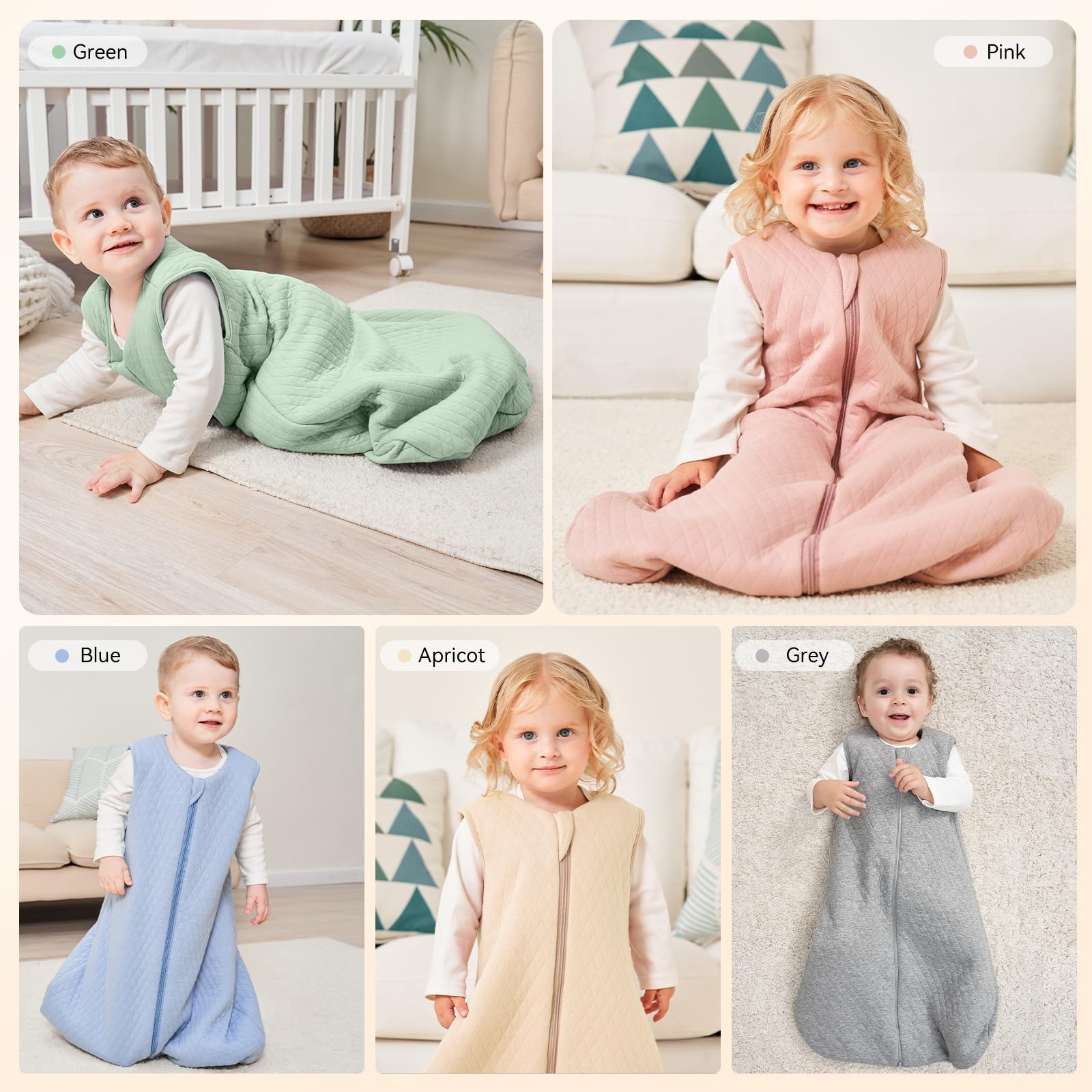 Sleep Sack Gray in Tog 2.5