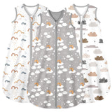3 Pack-Yoofoss TOG 0.5 Baby Sleep Sack Wearable Blanket for Babies 100% Cotton 2-Way Zipper