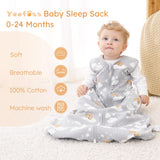 3 Pack-Yoofoss TOG 0.5 Baby Sleep Sack Wearable Blanket for Babies 100% Cotton 2-Way Zipper