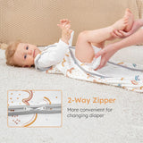 3 Pack-Yoofoss TOG 0.5 Baby Sleep Sack Wearable Blanket for Babies 100% Cotton 2-Way Zipper