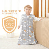 3 Pack-Yoofoss TOG 0.5 Baby Sleep Sack Wearable Blanket for Babies 100% Cotton 2-Way Zipper