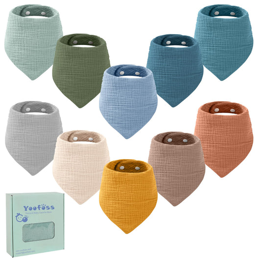 Baby Bibs Multi-color 10 Pack