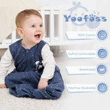 3 Pack-Yoofoss TOG 0.5 Baby Sleep Sack Wearable Blanket for Babies 100% Cotton 2-Way Zipper