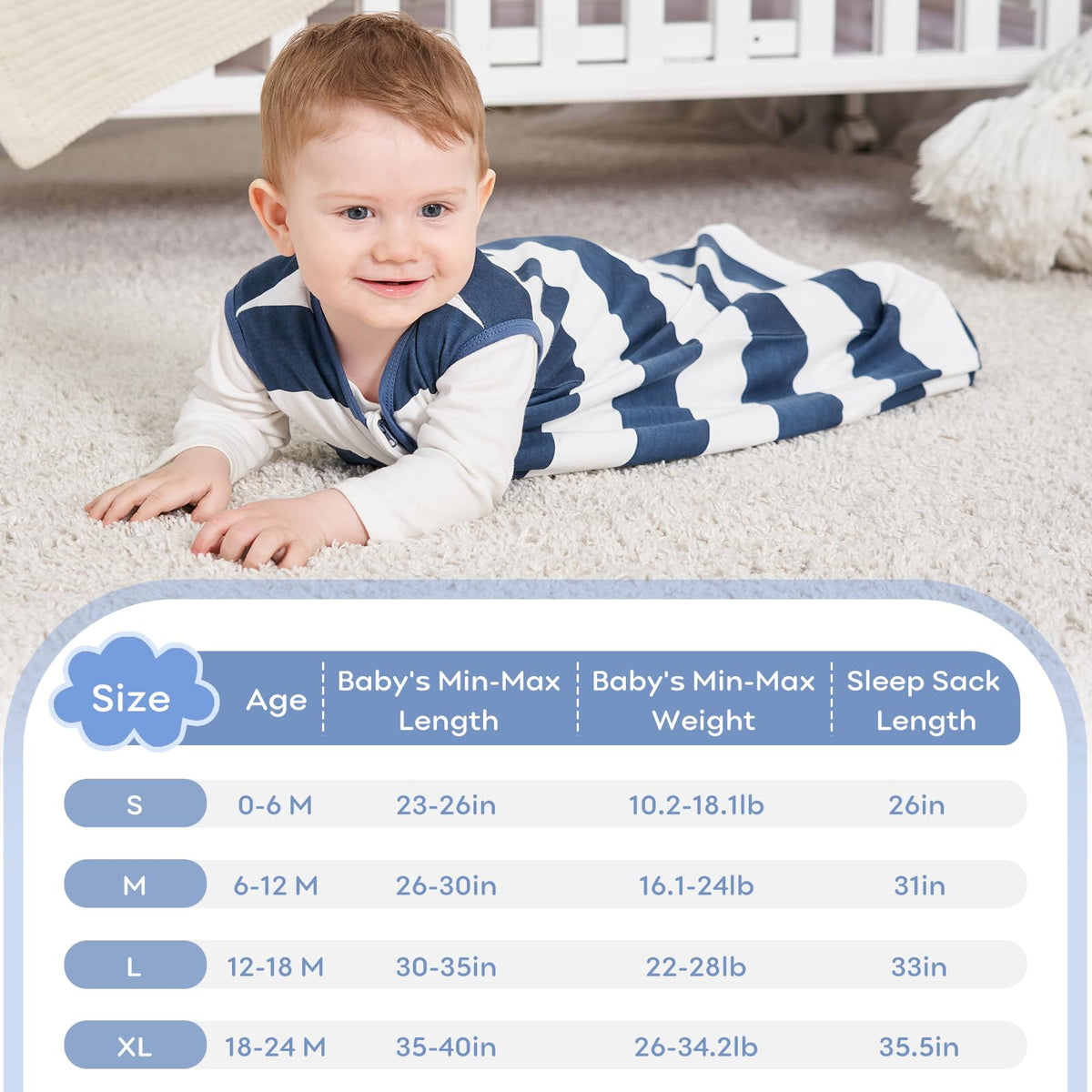 Sleep Sack Multi-color in Tog 0.5, 3 Pack