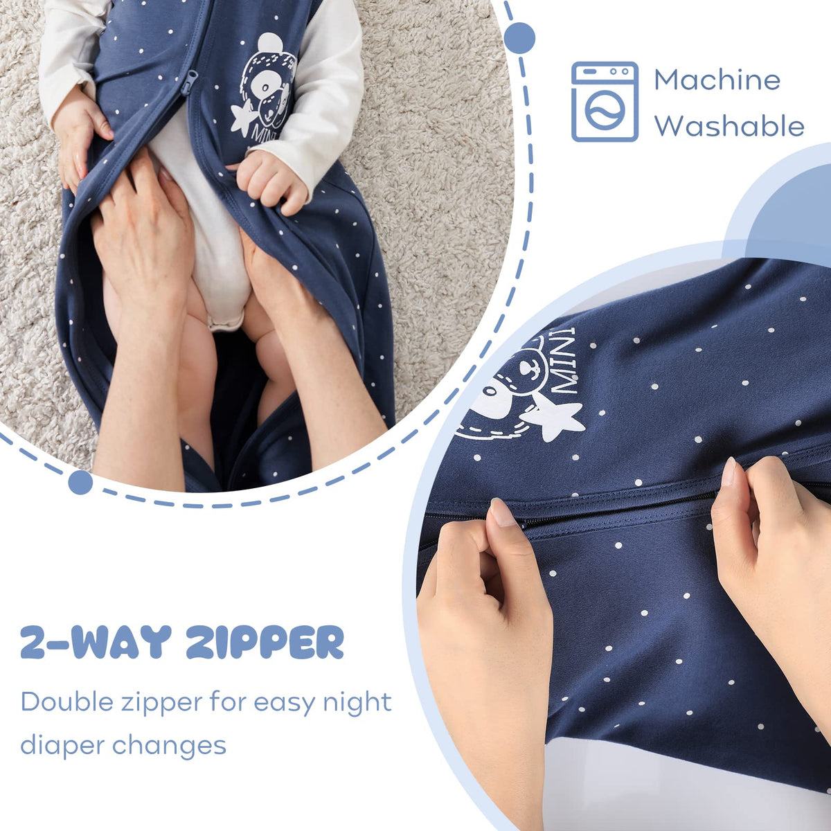 Sleep Sack Multi-color in Tog 0.5, 3 Pack