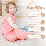 3 Pack-Yoofoss TOG 0.5 Baby Sleep Sack Wearable Blanket for Babies 100% Cotton 2-Way Zipper