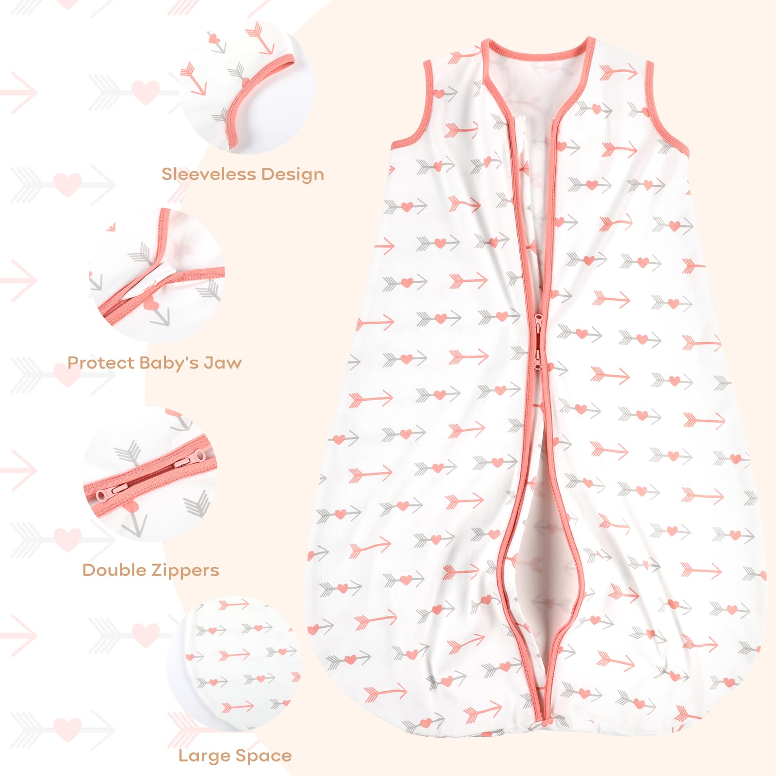 Sleep Sack Multi-color in Tog 0.5, 3 Pack