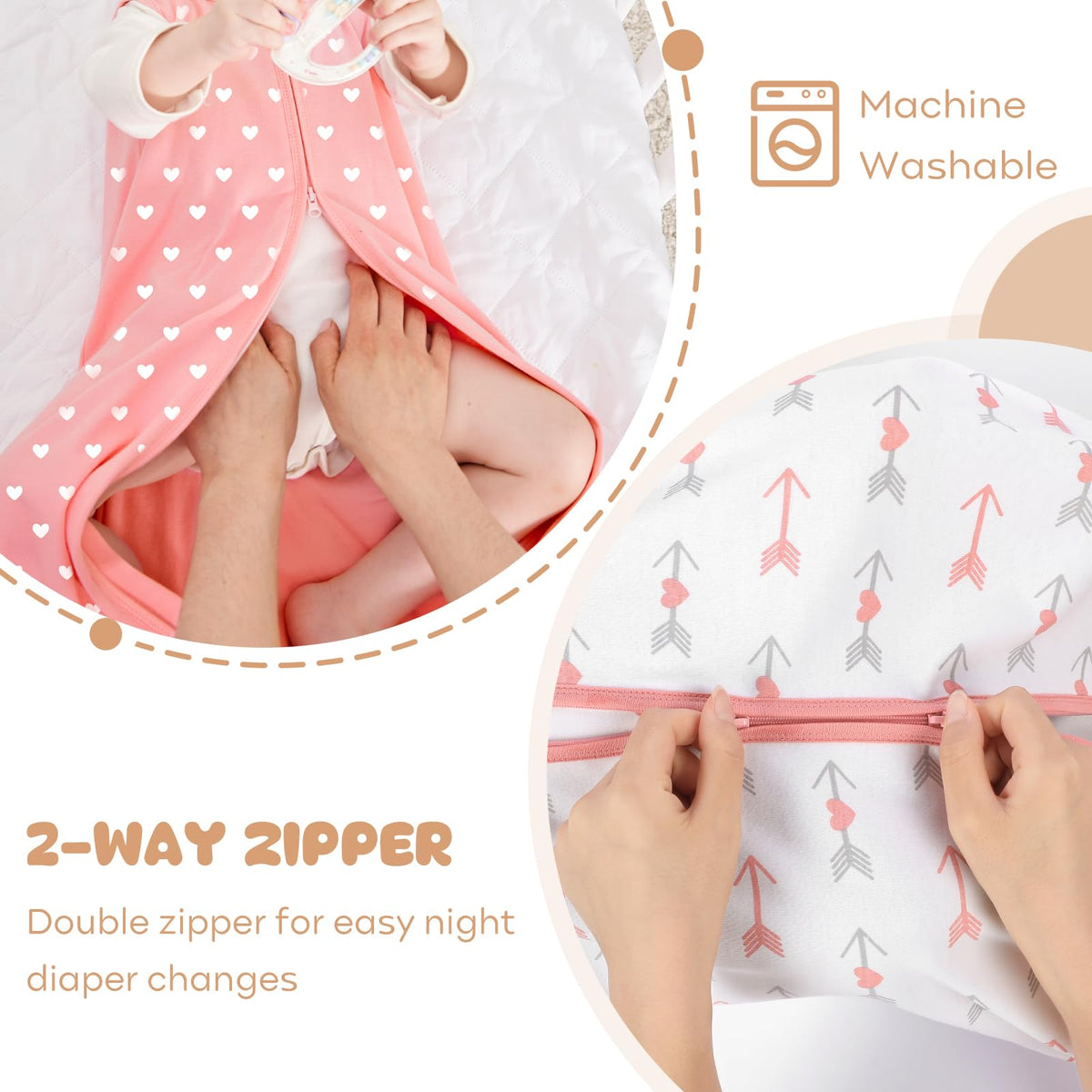 Sleep Sack Multi-color in Tog 0.5, 3 Pack