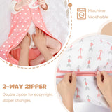 3 Pack-Yoofoss TOG 0.5 Baby Sleep Sack Wearable Blanket for Babies 100% Cotton 2-Way Zipper
