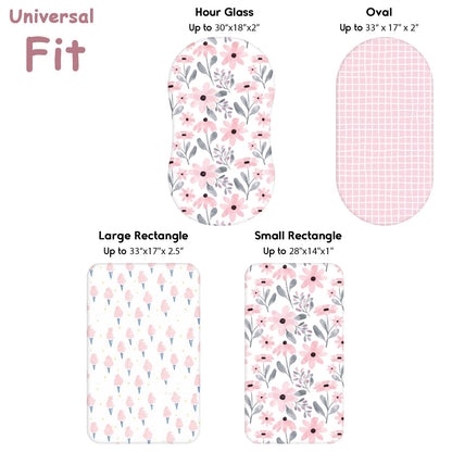 Bassinet Sheets Multi-color, 3 Pack