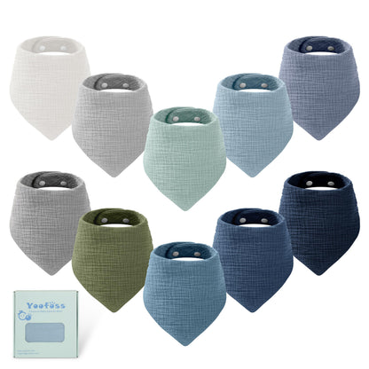 Baby Bibs Multi-color 10 Pack