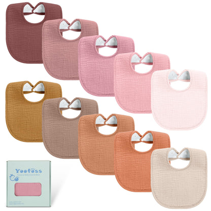 Baby Bibs Pink 10 Pack