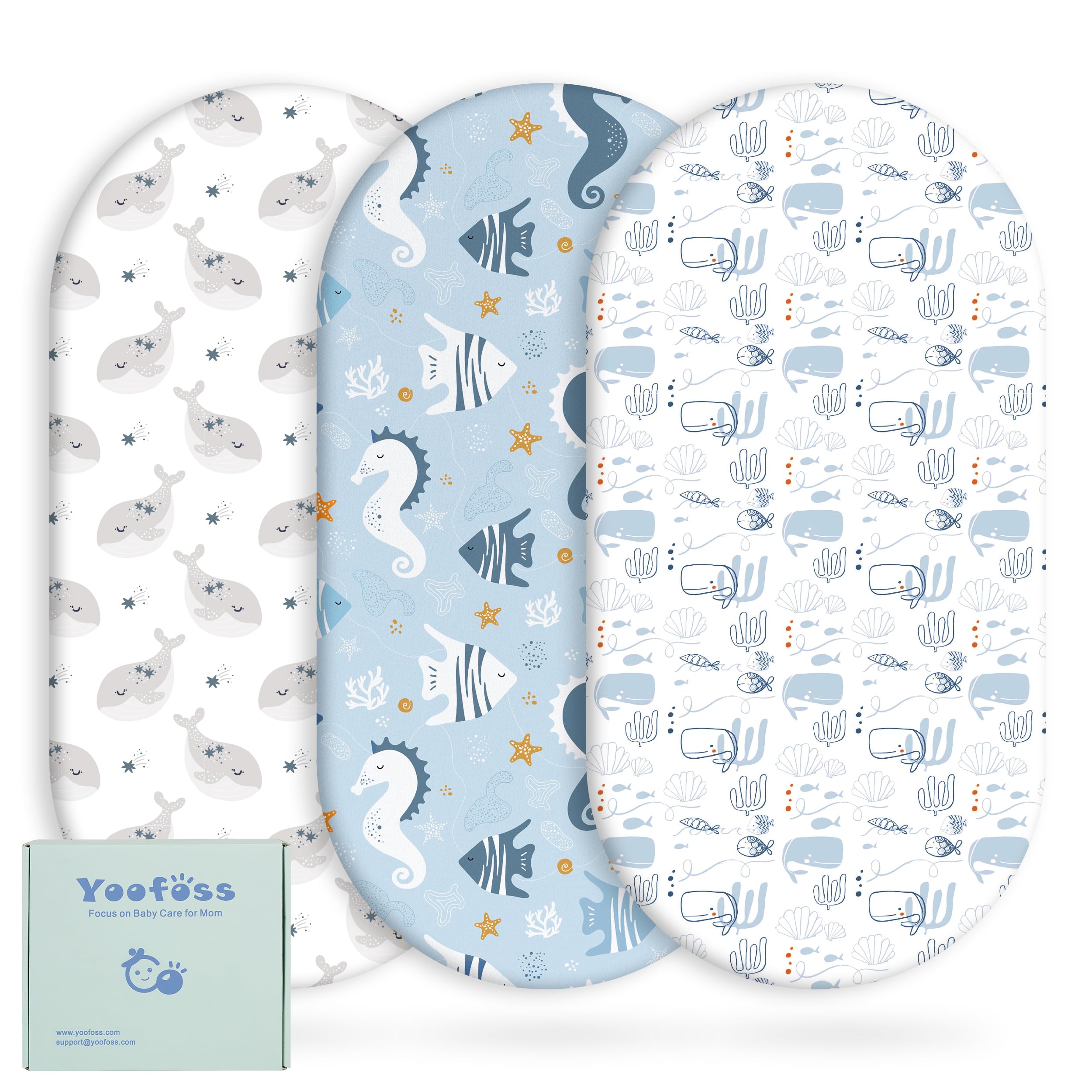 Bassinet Sheets Multi-color, 3 Pack