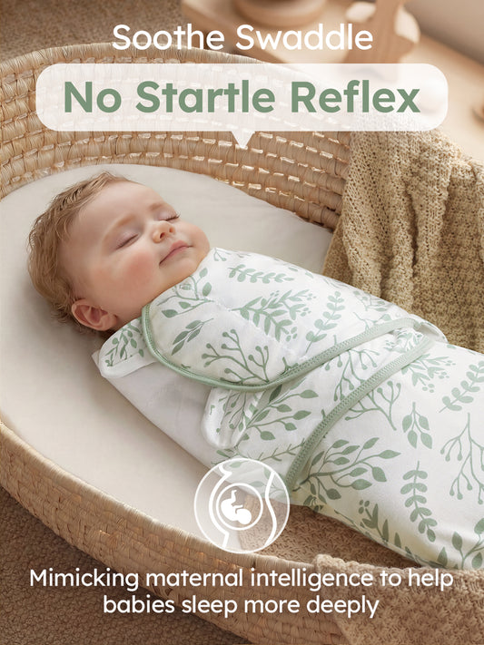 YOOFOSS Baby Swaddles for Newborns 100% Organic Cotton, Adjustable Swaddle Sleep Sack 0-3 Months Newborn Swaddle Sack 2 Pack, Breathable Soft