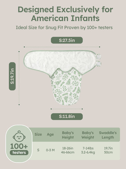 YOOFOSS Baby Swaddles for Newborns 100% Organic Cotton, Adjustable Swaddle Sleep Sack 0-3 Months Newborn Swaddle Sack 2 Pack, Breathable Soft