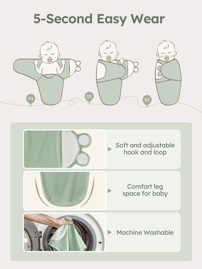 YOOFOSS Baby Swaddles for Newborns 100% Organic Cotton, Adjustable Swaddle Sleep Sack 0-3 Months Newborn Swaddle Sack 2 Pack, Breathable Soft