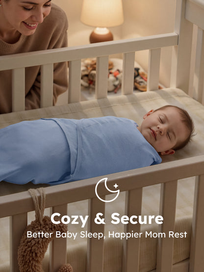 YOOFOSS Baby Swaddles for Newborns 100% Organic Cotton, Adjustable Swaddle Sleep Sack 0-3 Months Newborn Swaddle Sack 2 Pack, Breathable Soft (Copy)