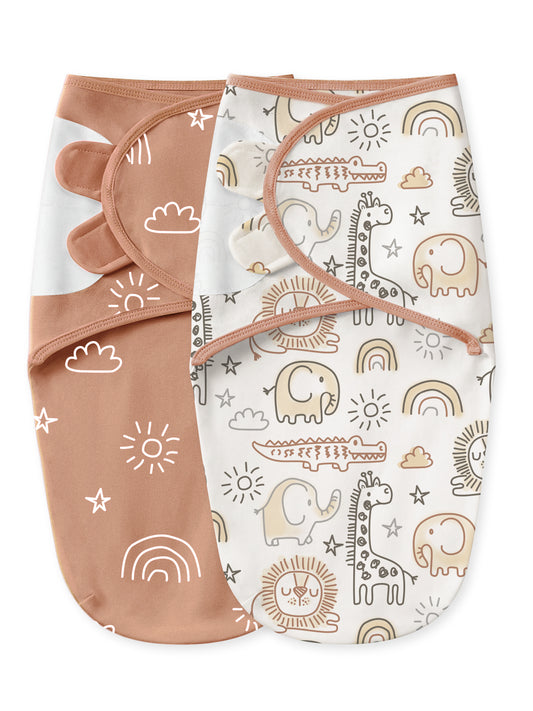 YOOFOSS Baby Swaddles for Newborns 100% Organic Cotton, Adjustable Swaddle Sleep Sack 0-3 Months Newborn Swaddle Sack 2 Pack, Breathable Soft (Copy) (Copy) (Copy)
