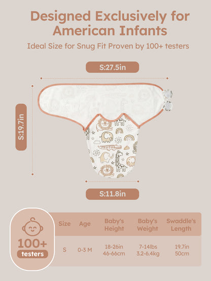YOOFOSS Baby Swaddles for Newborns 100% Organic Cotton, Adjustable Swaddle Sleep Sack 0-3 Months Newborn Swaddle Sack 2 Pack, Breathable Soft (Copy) (Copy) (Copy)