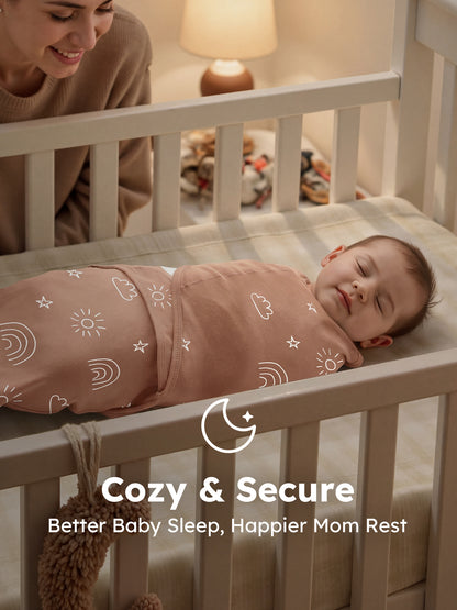 YOOFOSS Baby Swaddles for Newborns 100% Organic Cotton, Adjustable Swaddle Sleep Sack 0-3 Months Newborn Swaddle Sack 2 Pack, Breathable Soft (Copy) (Copy) (Copy)