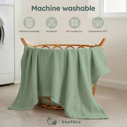 YOOFOSS Muslin Swaddle Blankets, Organic Baby Blankets, 47x47 Inches Receiving Blanket for Baby Boys, Girls and Neutral, Baby Essentials for Newborns Soft Breathable
