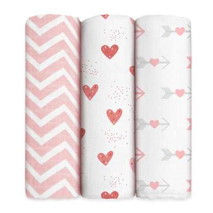YOOFOSS Muslin Swaddle Blankets, Organic Baby Blankets, 47x47 Inches Receiving Blanket for Baby Boys, Girls and Neutral, Baby Essentials for Newborns Soft Breathable (Copy)