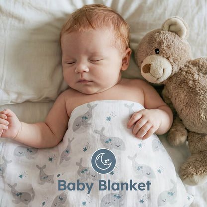YOOFOSS Muslin Swaddle Blankets, Organic Baby Blankets, 47x47 Inches Receiving Blanket for Baby Boys, Girls and Neutral, Baby Essentials for Newborns Soft Breathable (Copy) (Copy)