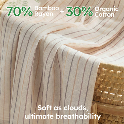 YOOFOSS Muslin Swaddle Blankets, Organic Baby Blankets, 47x47 Inches Receiving Blanket for Baby Boys, Girls and Neutral, Baby Essentials for Newborns Soft Breathable (Copy) (Copy) (Copy)