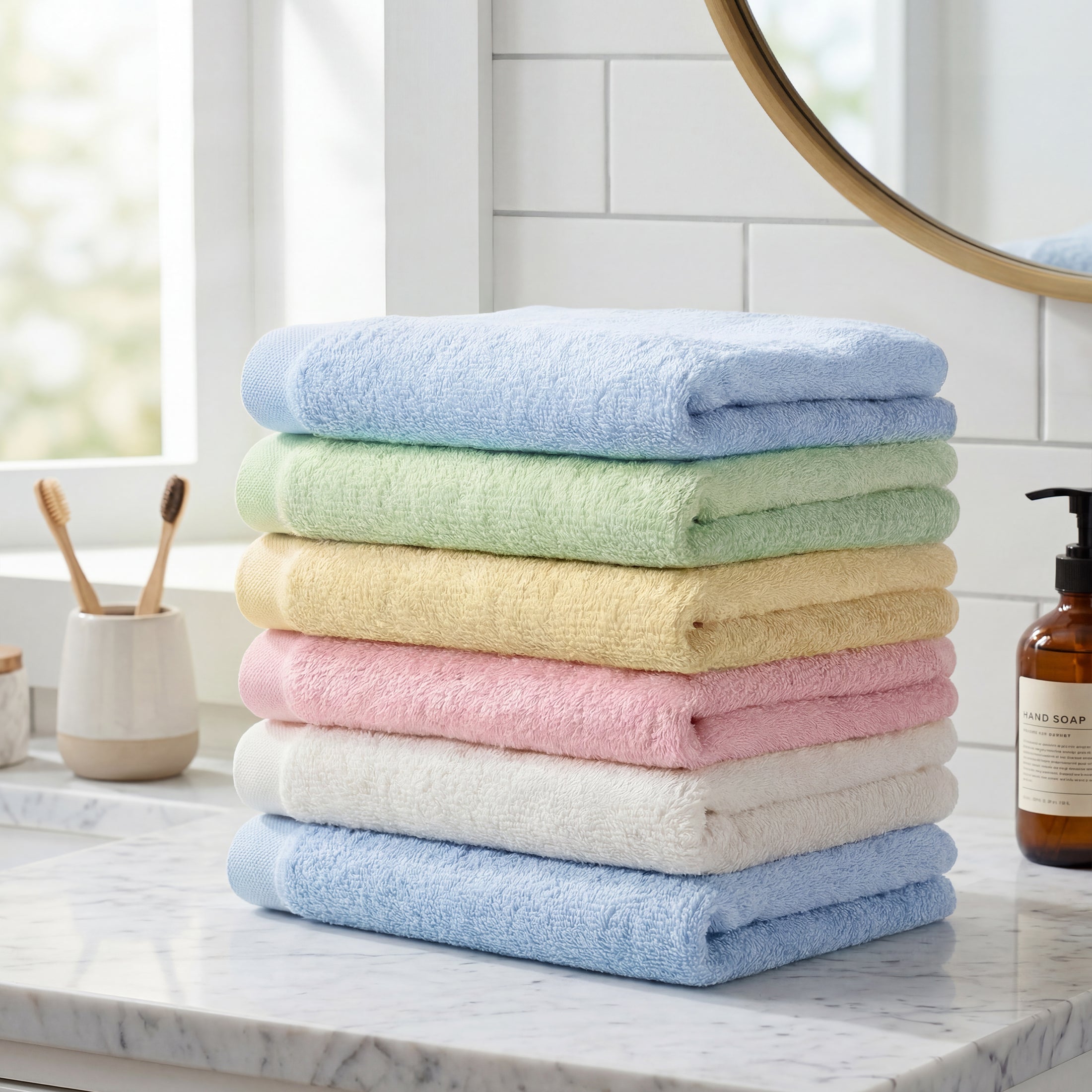 YOOFOSS Luxury Baby Washcloths Towel Set 12 Pack Face towels for Bathroom-Hotel-Spa-Kitchen Multi-Purpose Fingertip Towels & Hand Towels