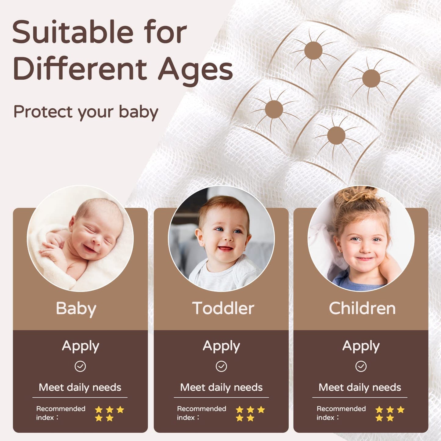 Large Hooded Baby Towels, Double White