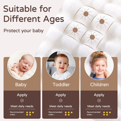 Large Hooded Baby Towels, Double White