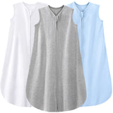 3 Pack-Yoofoss TOG 0.5 Baby Sleep Sack Wearable Blanket for Babies 100% Cotton 2-Way Zipper