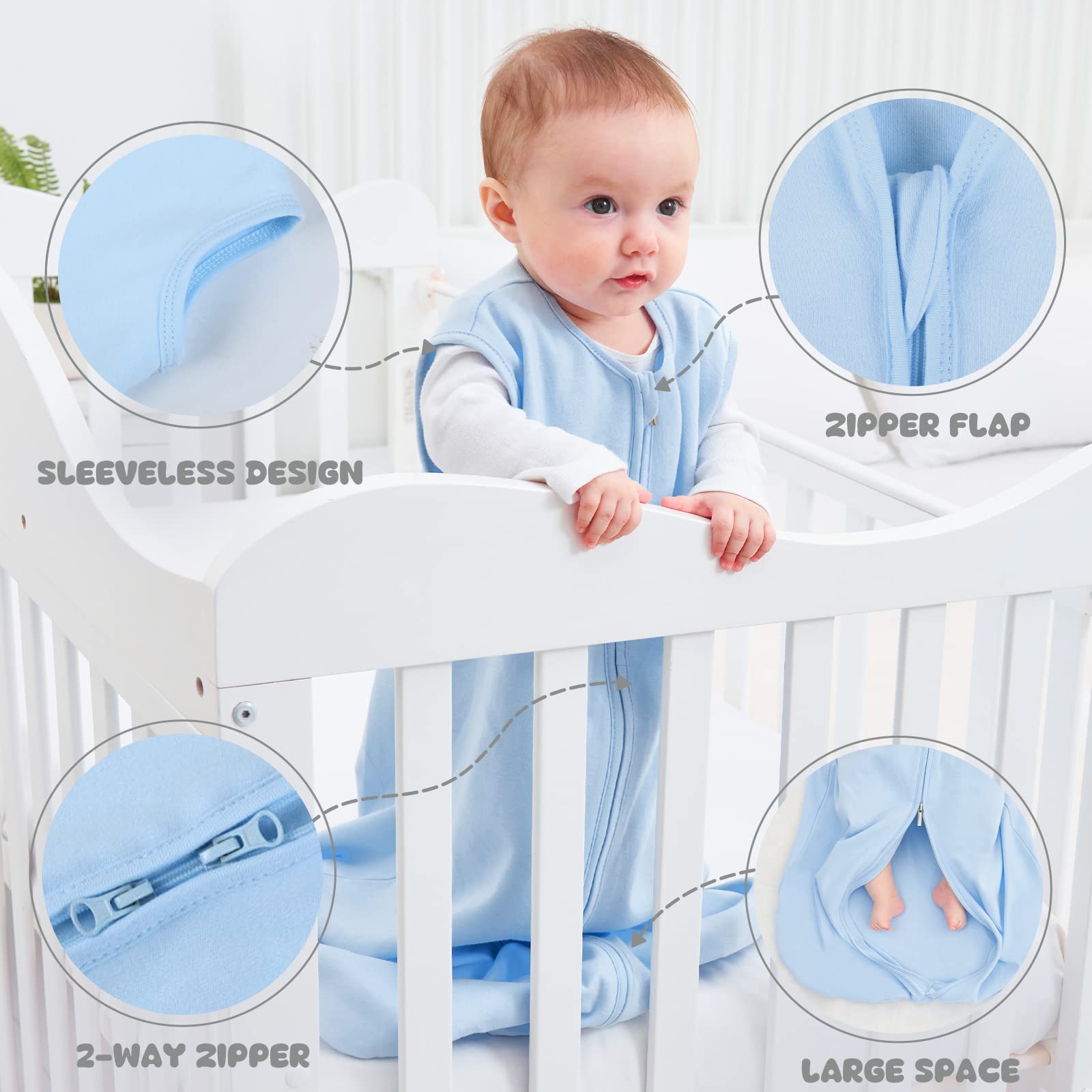 Sleep Sack Multi-color in Tog 0.5, 3 Pack