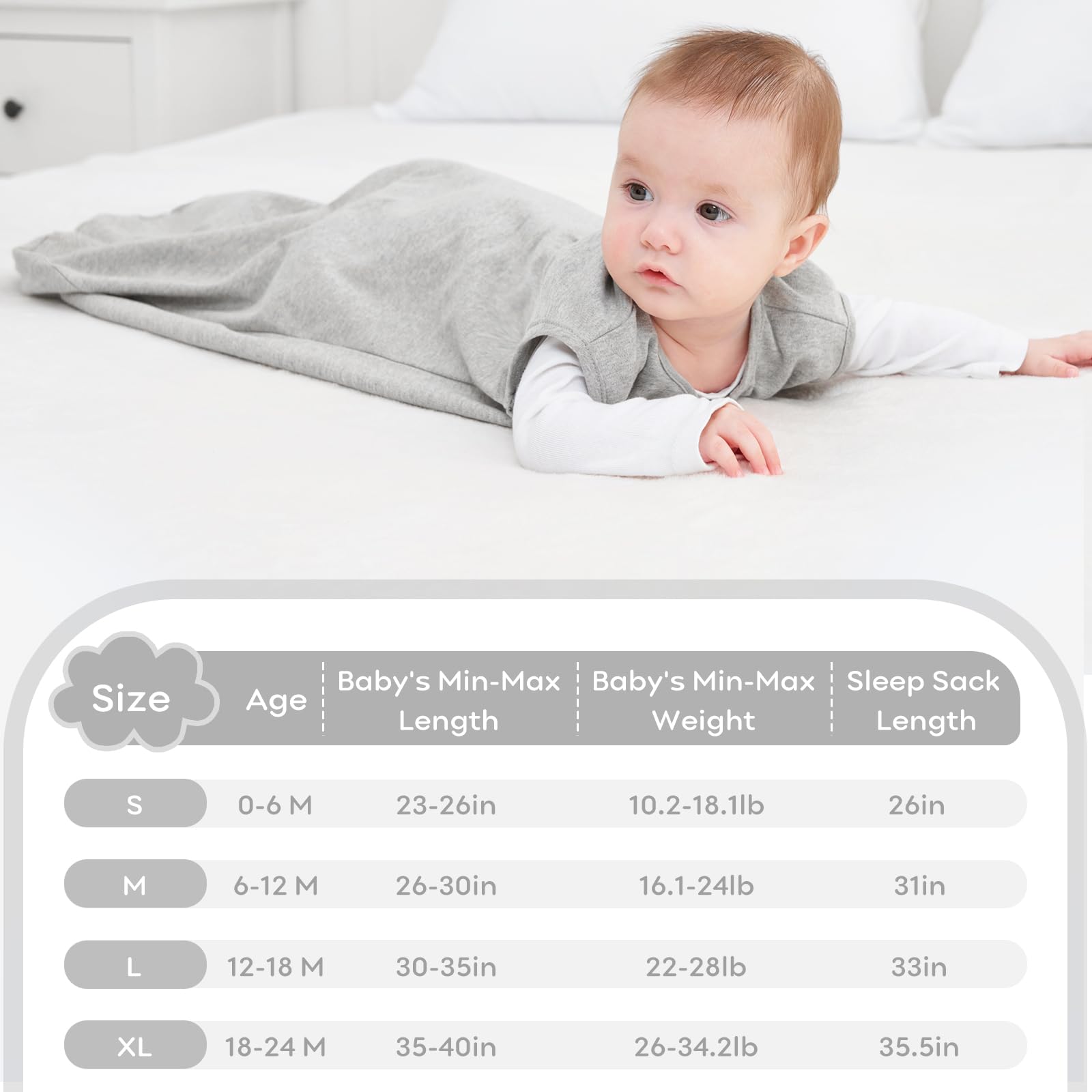 Sleep Sack Multi-color in Tog 0.5, 3 Pack