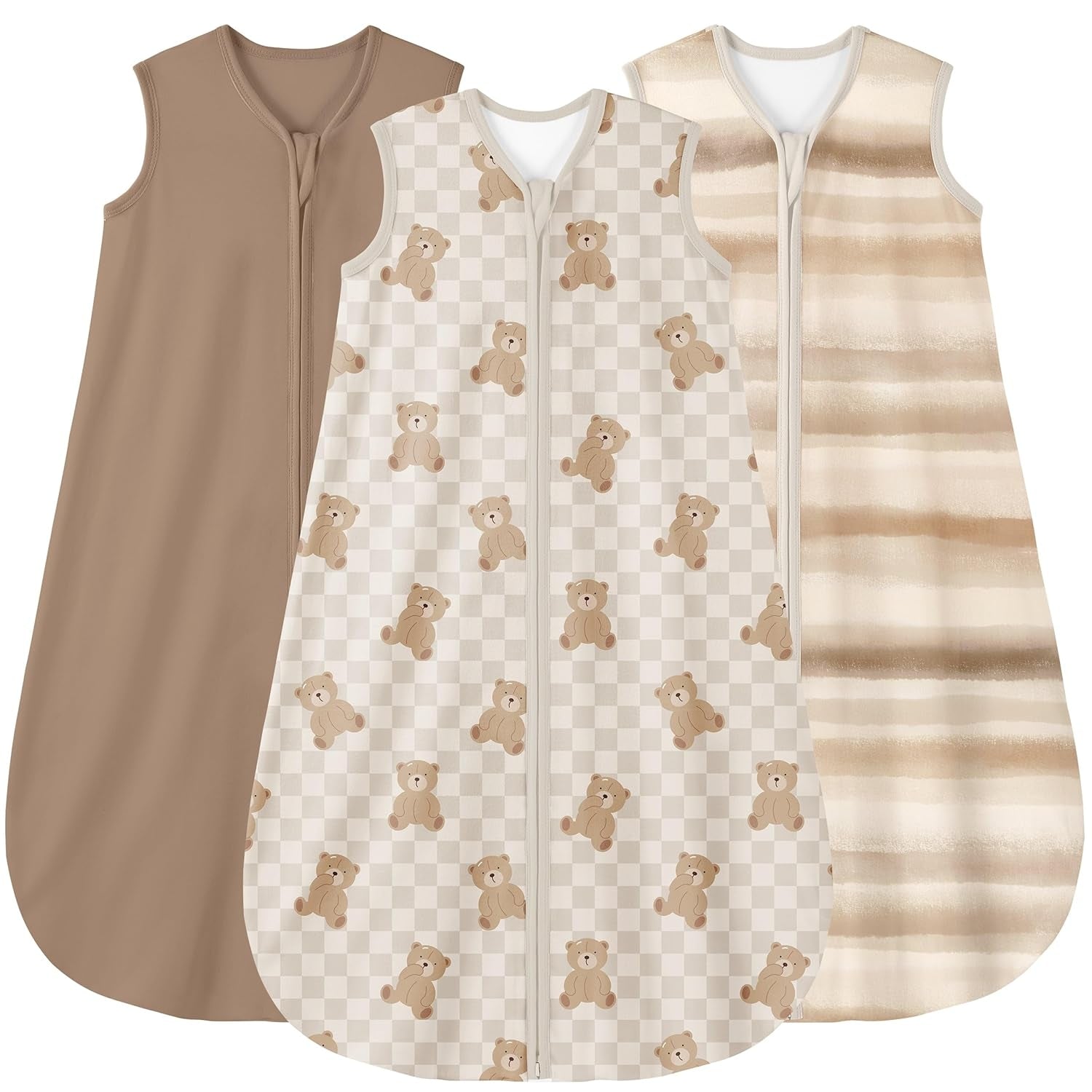 Sleep Sack 100% Cotton In Tog 0.5,3 Pack-Camouflage&car&dinosaur