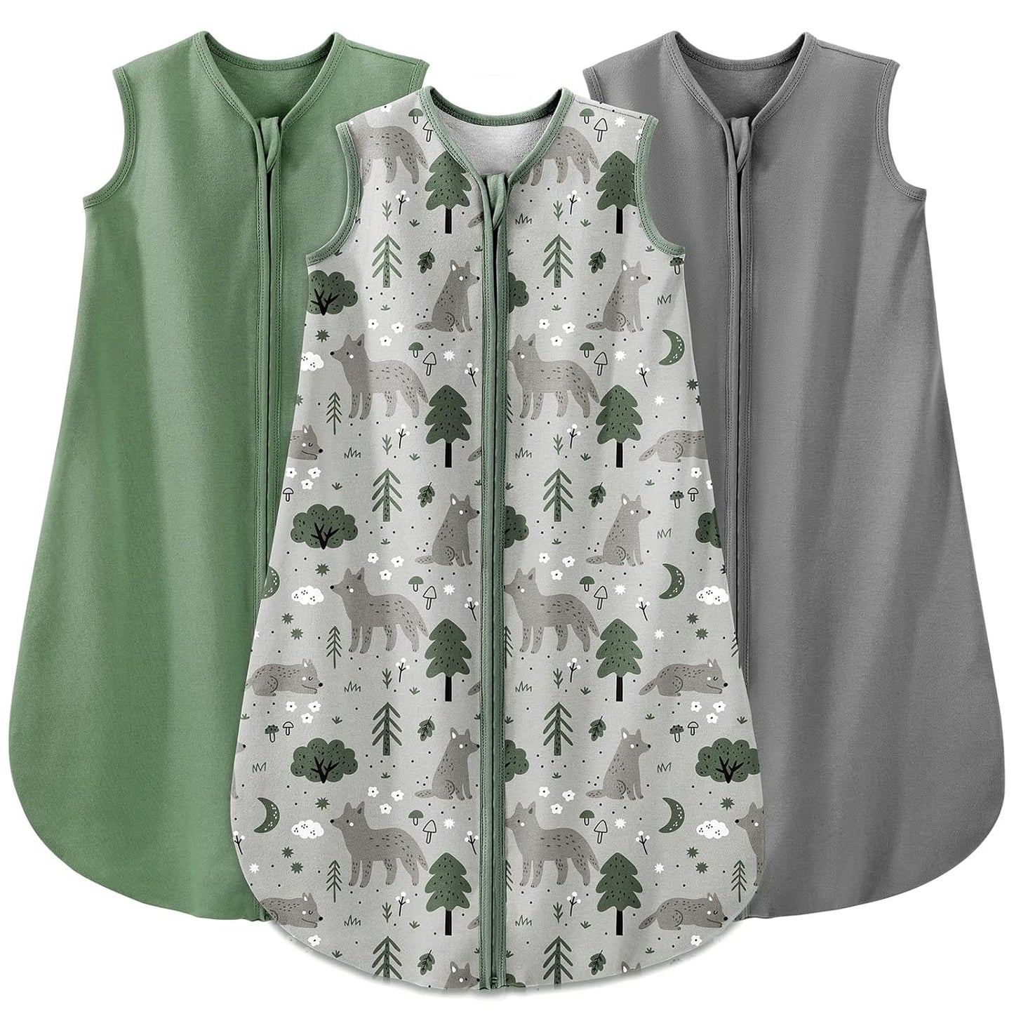 Sleep Sack Gray Fox In Tog 0.5, 3 Pack