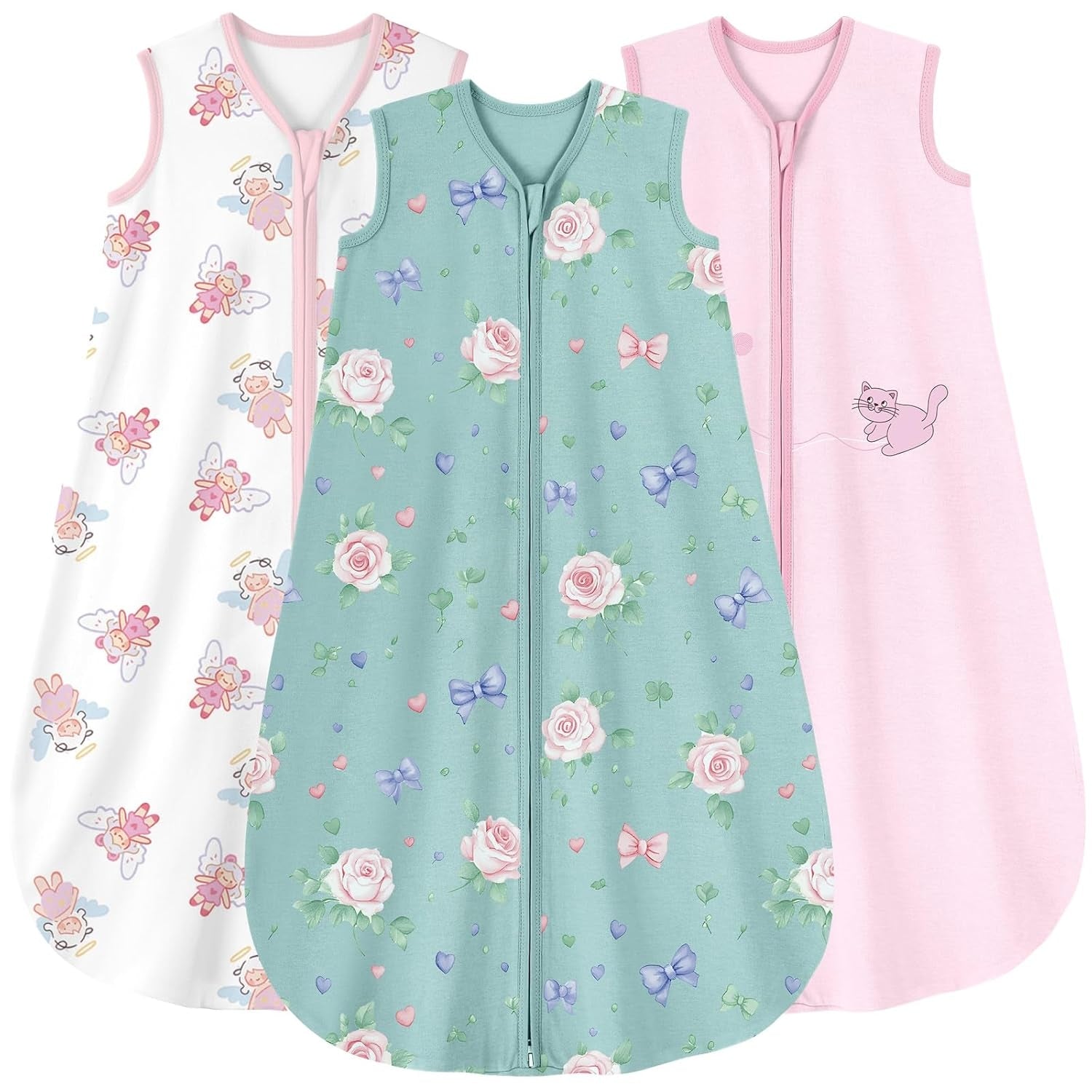 Sleep Sack 100% Cotton In Tog 0.5,3 Pack-Camouflage&car&dinosaur