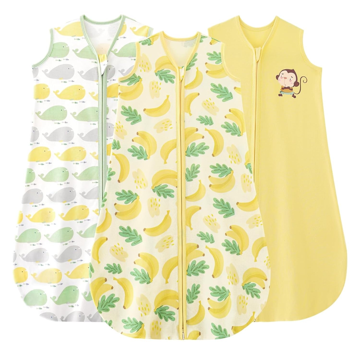 Sleep Sack 100% Cotton In Tog 0.5,3 Pack-Camouflage&car&dinosaur