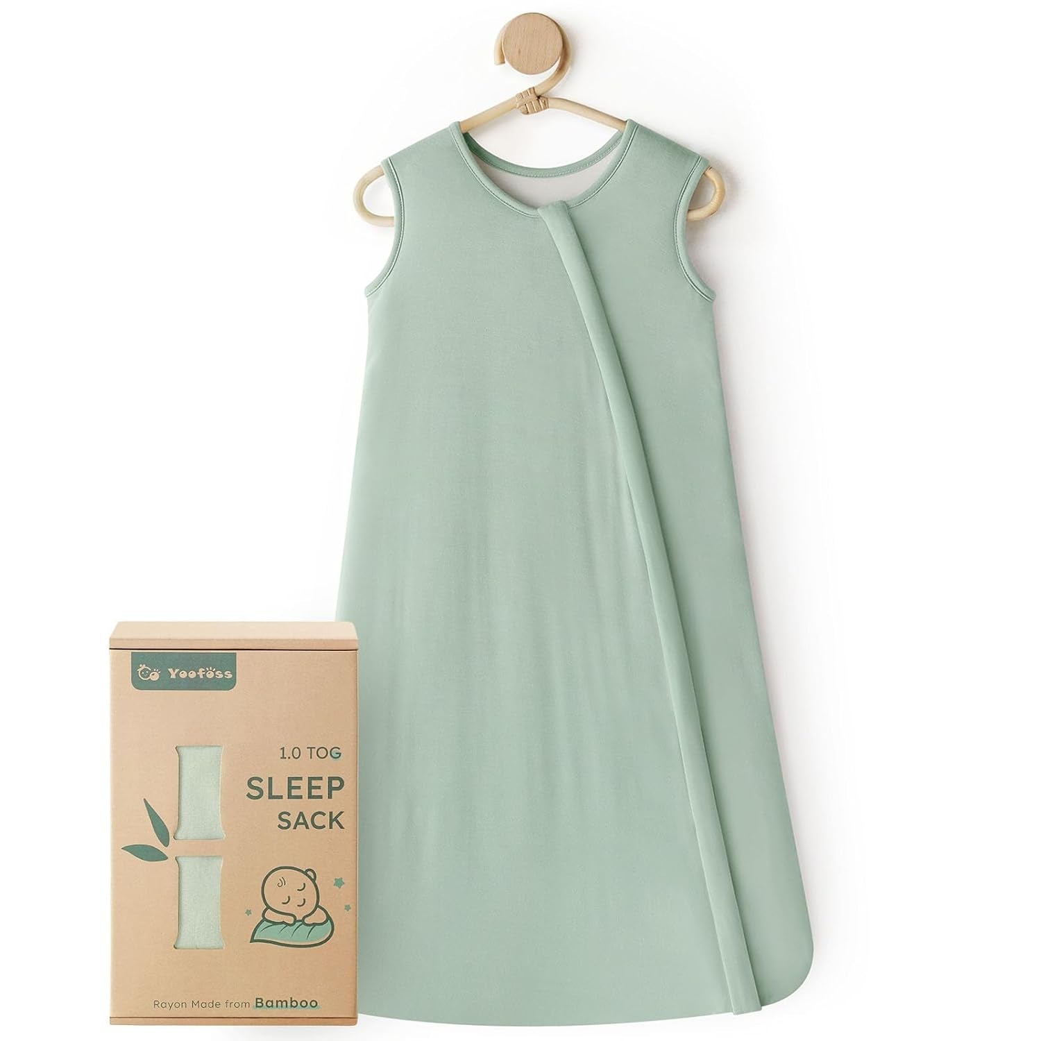 Yoofoss Bamboo Rayon Baby Sleep Sack, 1.0 TOG