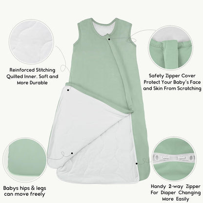 Yoofoss Bamboo Rayon Baby Sleep Sack, 1.0 TOG Wearable Blanket