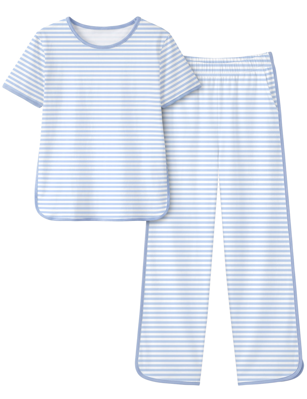 #Color_ Short Sleevesblue Stripes