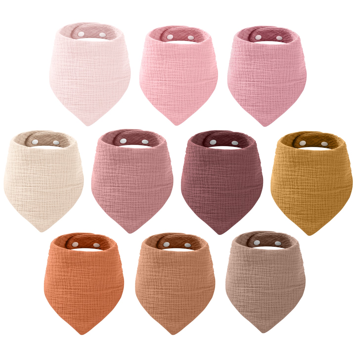 Baby Bibs for Girls 10 Pack Baby Bandana Drool Bibs Soft and Absorbent with Flower Pattern by Yoofoss