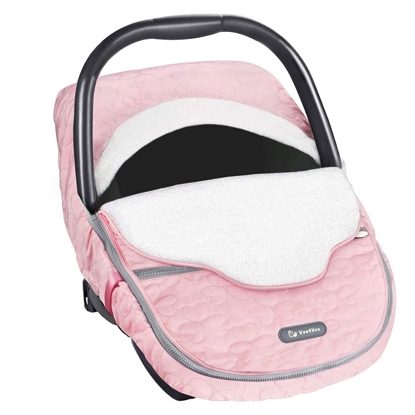 Yoofoss Baby Car Seat Cover Winter Carseat Canopies Cover to Protect Baby from Cold Wind, Super Warm Plush Fleece Baby Carrier Cover for Infant Boys Girls