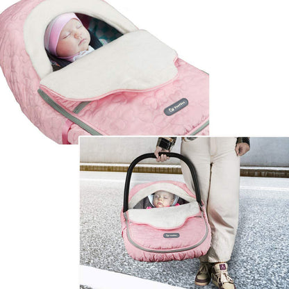 Yoofoss Baby Car Seat Cover Winter Carseat Canopies Cover to Protect Baby from Cold Wind, Super Warm Plush Fleece Baby Carrier Cover for Infant Boys Girls