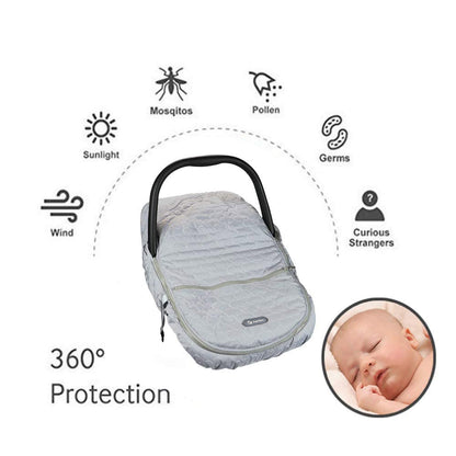 Yoofoss Baby Car Seat Cover Winter Carseat Canopies Cover to Protect Baby from Cold Wind, Super Warm Plush Fleece Baby Carrier Cover for Infant Boys Girls