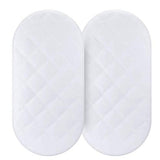Waterproof Bassinet Mattress Pad Cover 2 Pack Fit for Hourglass/Oval Bassinet Mattress, Baby Bassinet Mattress Protector for Boys & Girls by YOOFOSS